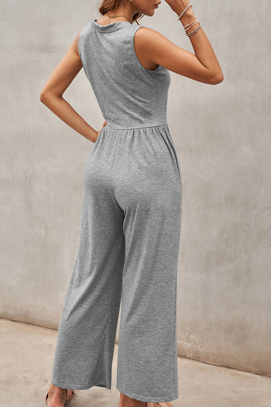 Stilla | Størrelse Scoop Neck Bred Strop Jumpsuit