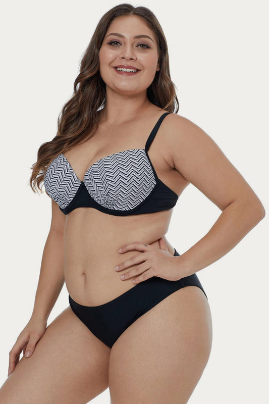 Stilla | Print Plus Size Bikini Sæt