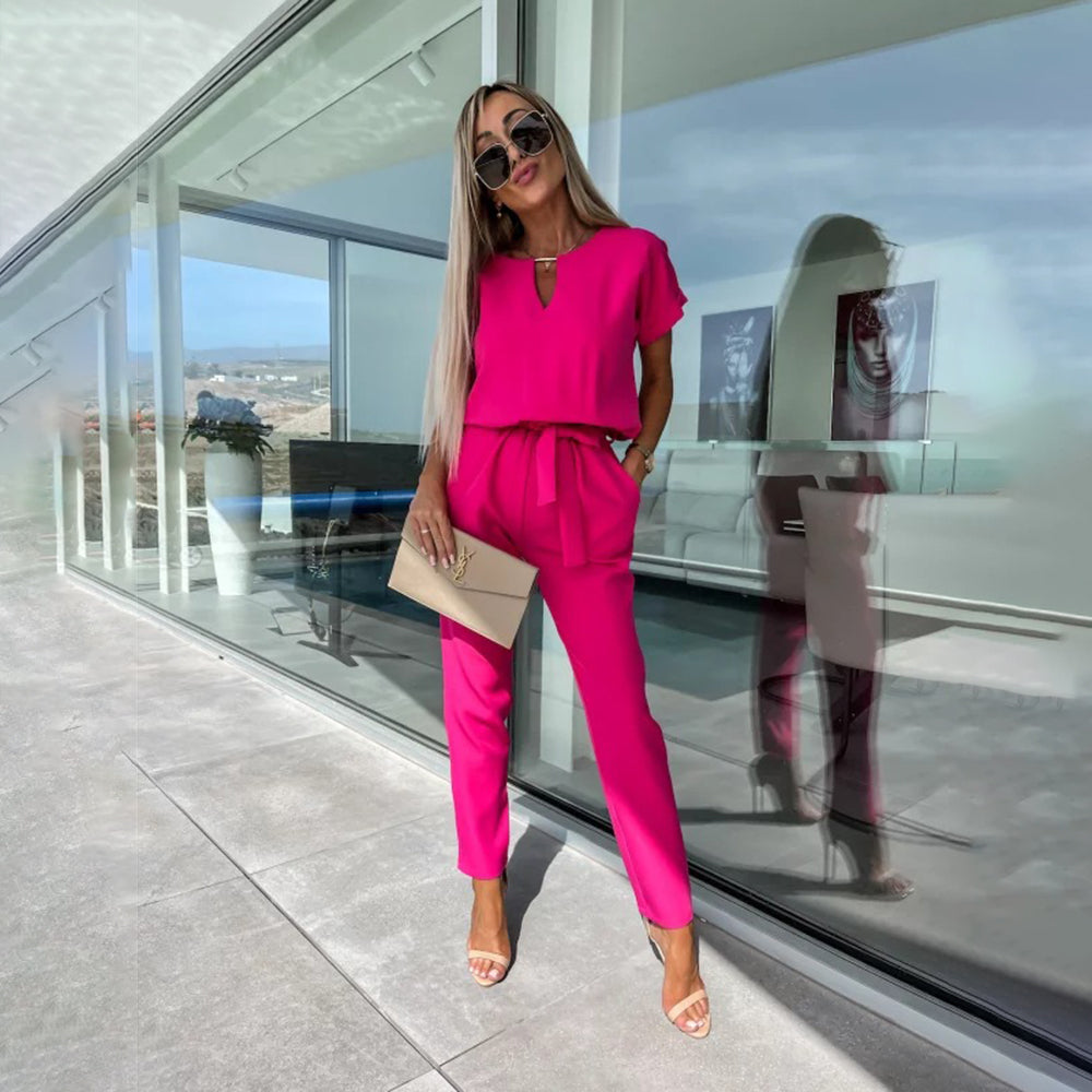 Stilla | Chic Jumpsuit med Elegant Sløjfedetalje