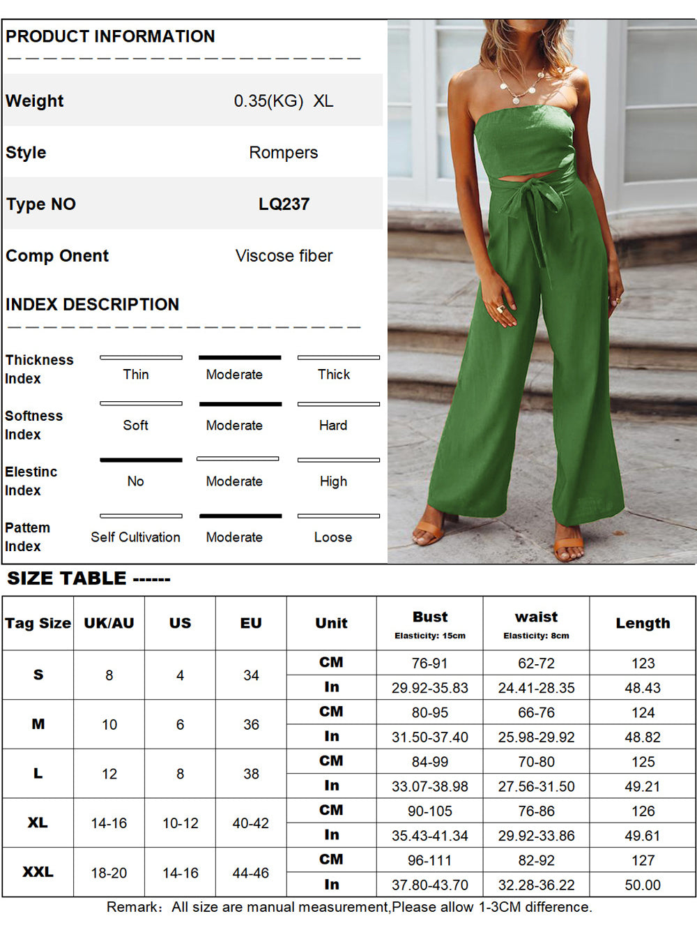 Stilla | Afslappet Uden Ærmer Crop Top Bred Ben Lang Jumpsuit