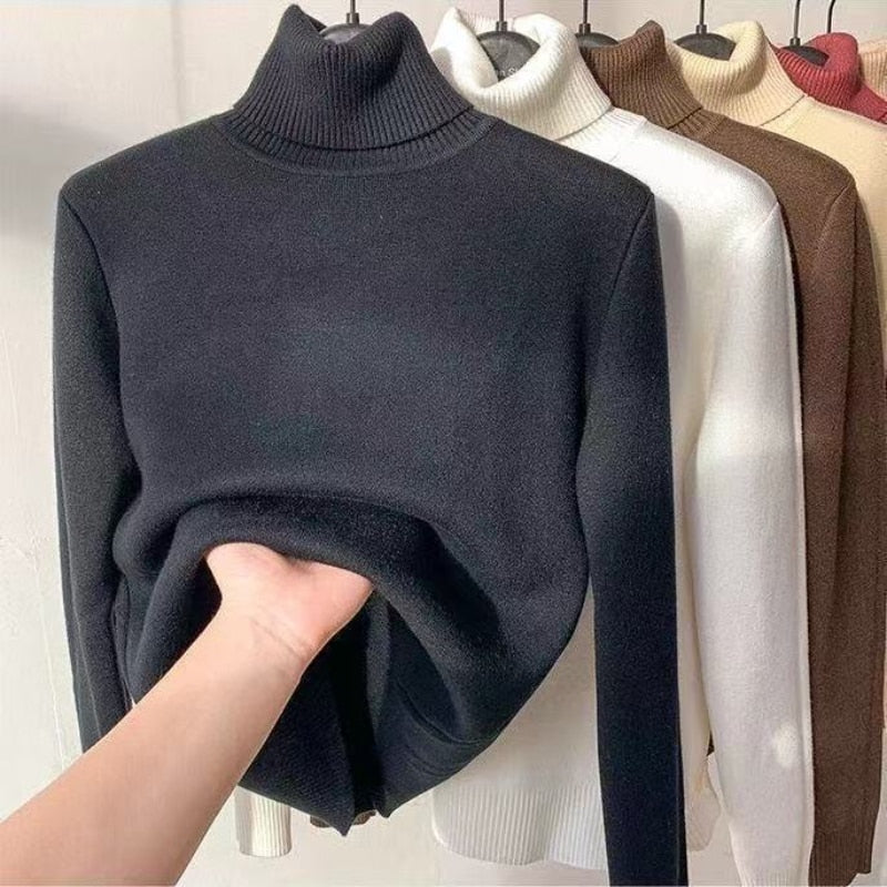 Stilla | Varm Plys Turtle Neck Sweater