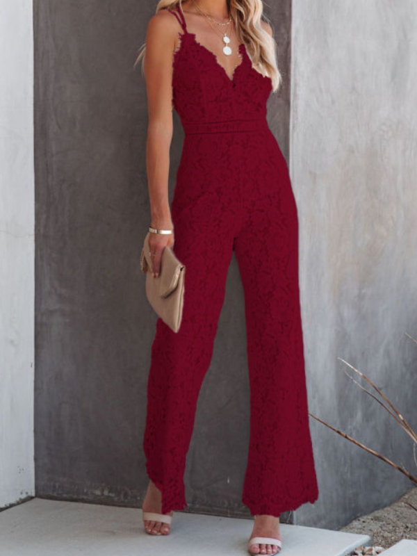 Stilla | Elegant Spids Jumpsuit Uden Ærmer