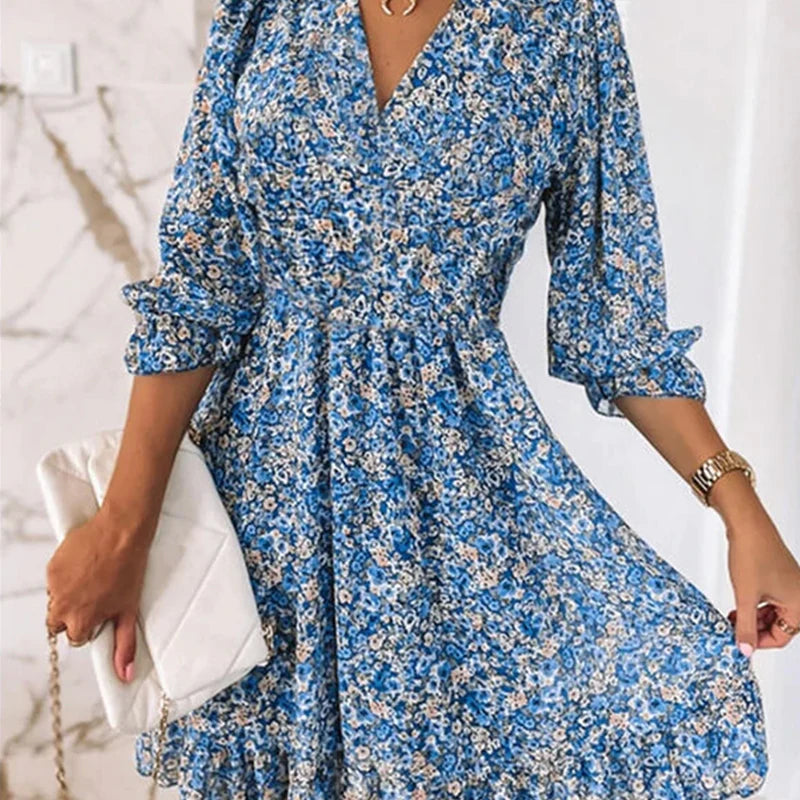 Stilla | Fashion Ibiza Fashion Komfortabel Kjole Med Blomsterprint Til Kvinder