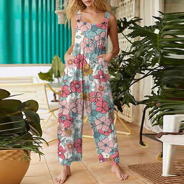 Stilla | Jumpsuit med blomstermønster til kvinder