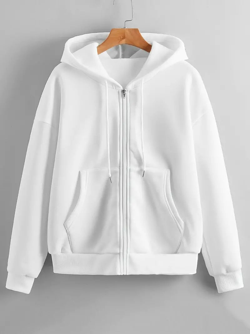 Stilla | Casual Hoodie Vest Med Lynlås