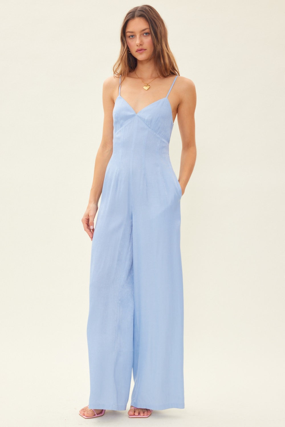 Stilla | Ditto Snørebag Uden Ærmer Bred Ben Jumpsuit