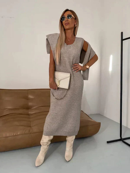 Stilla | Elegant kjole med matchende rullekrave sweater