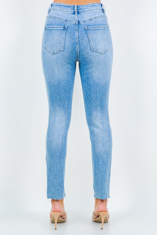 Stilla | Bazi Høj Talje Ødelagte Jeans