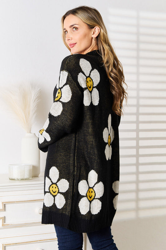 Stilla | Floral Knap Nedad Langline Cardigan