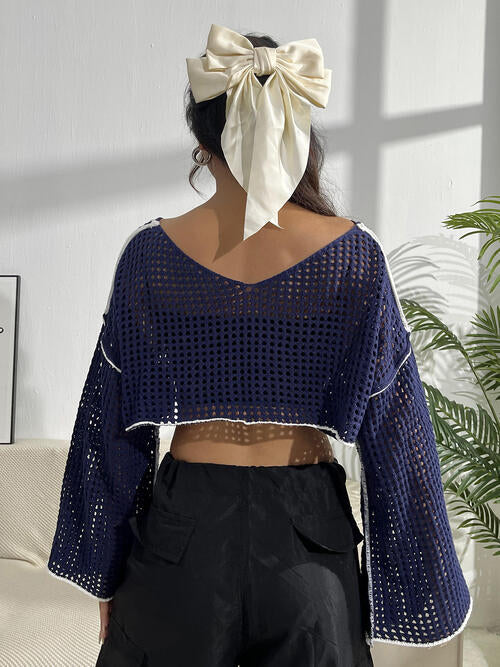 Stilla | Patches Langærmet Crop Strik Top