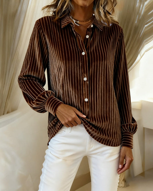 Stilla | Bluser med vertikale striber og lange ærmer