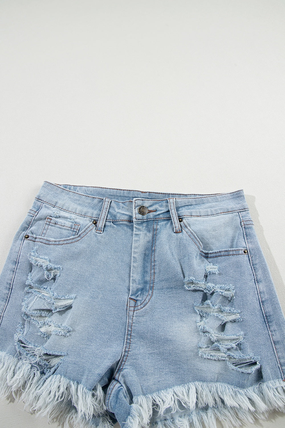 Stilla | Raw Hem Denim Shorts