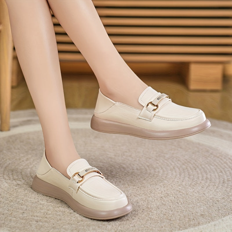 Stilla | Dame Loafer Beige Skridsikre Og Komfortable Slip on Sko