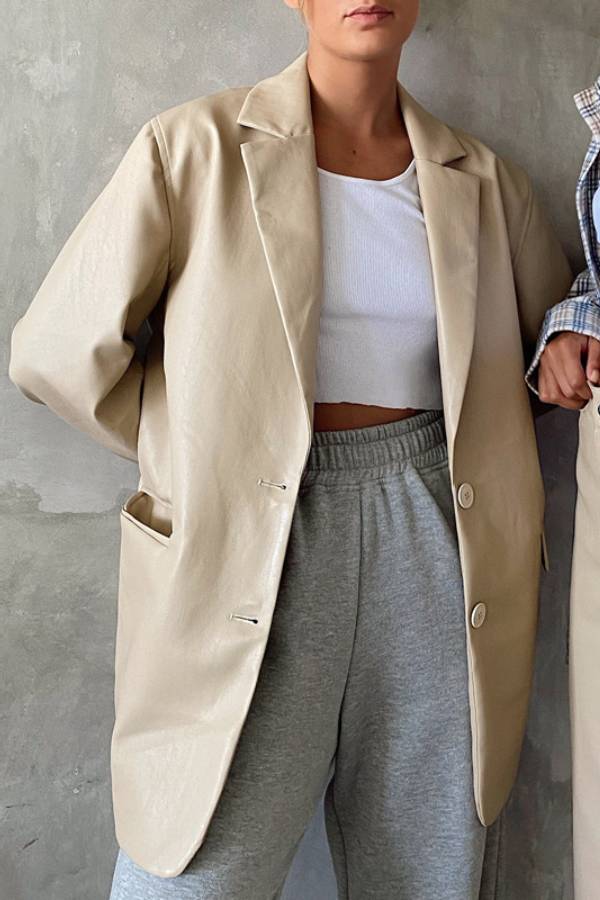 Stilla | Bershka Oversized Blazer I Kunstlæder
