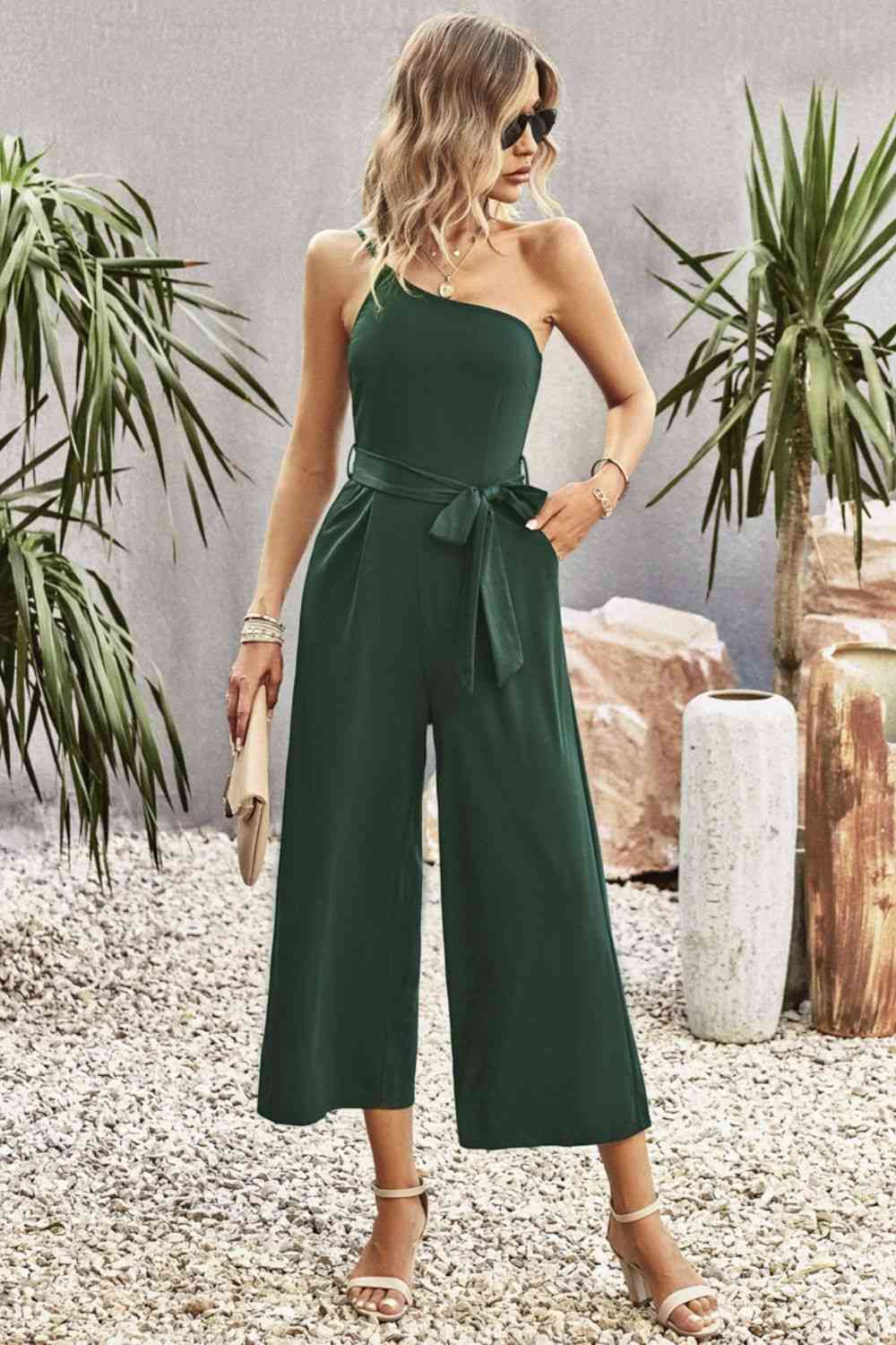 Stilla | Skulderbånd Bælte Bred Ben Jumpsuit