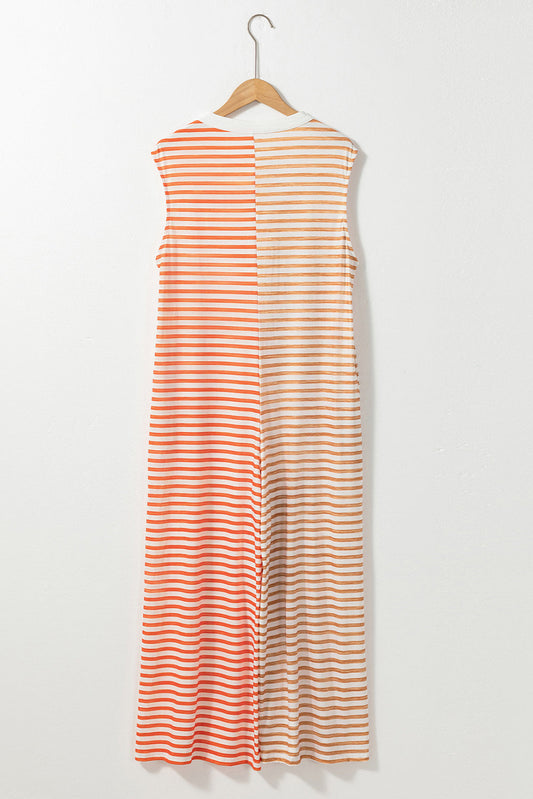 Stilla | Rund Hals Ærmeløs Jumpsuit