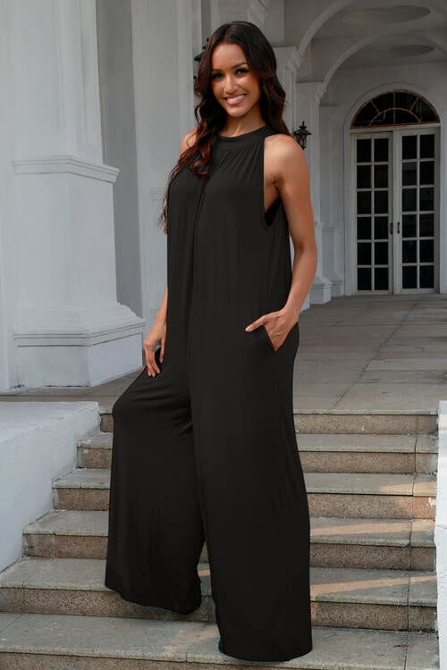 Stilla | Tag Full Size Tie Back Cutout Without Ærmer Jumpsuit