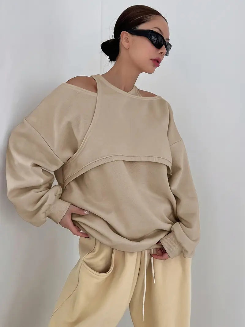 Stilla | Sweatshirt Off Shoulder i Bomuld