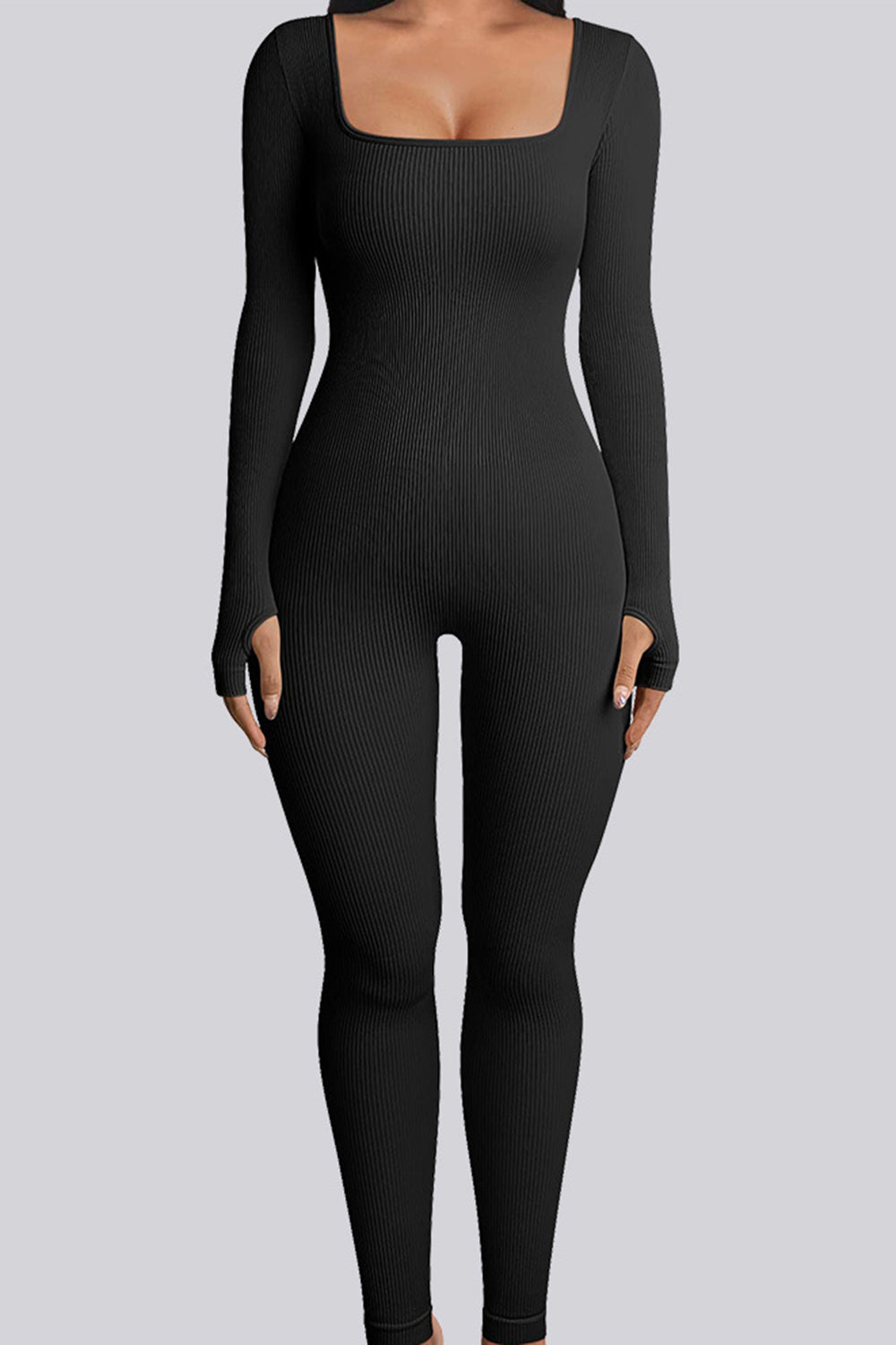 Stilla | Neck Langærmet Aktiv Jumpsuit