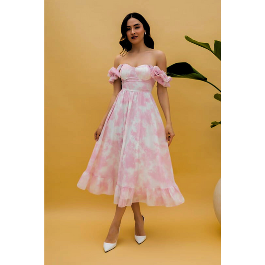 Stilla | Ruffle Midi Dress