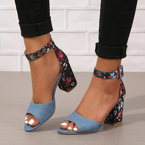 Stilla | Åben-tå Sandaler Med Blomsterprint
