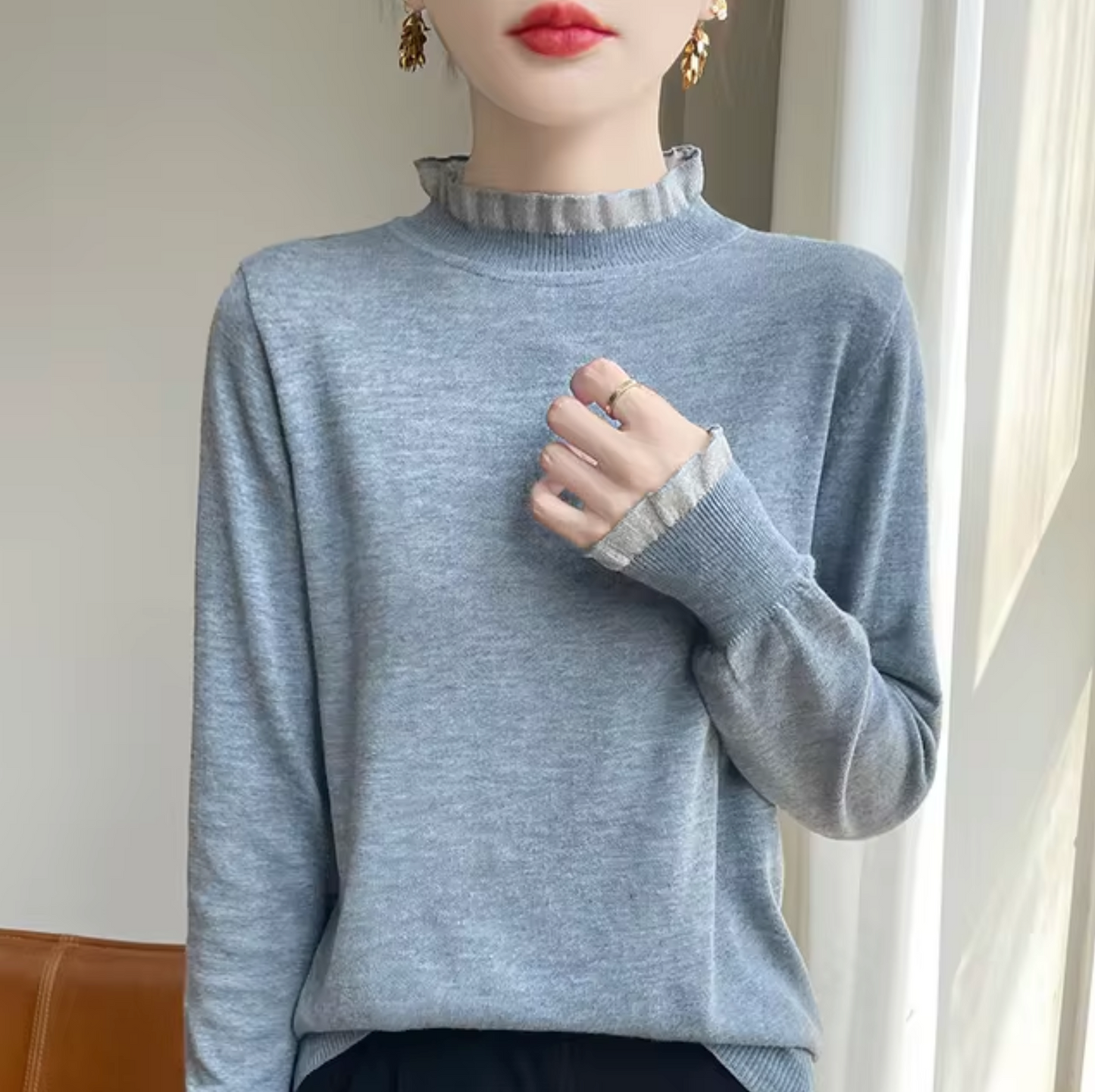 Stilla | Cashmere Rullekrave Sweatshirt