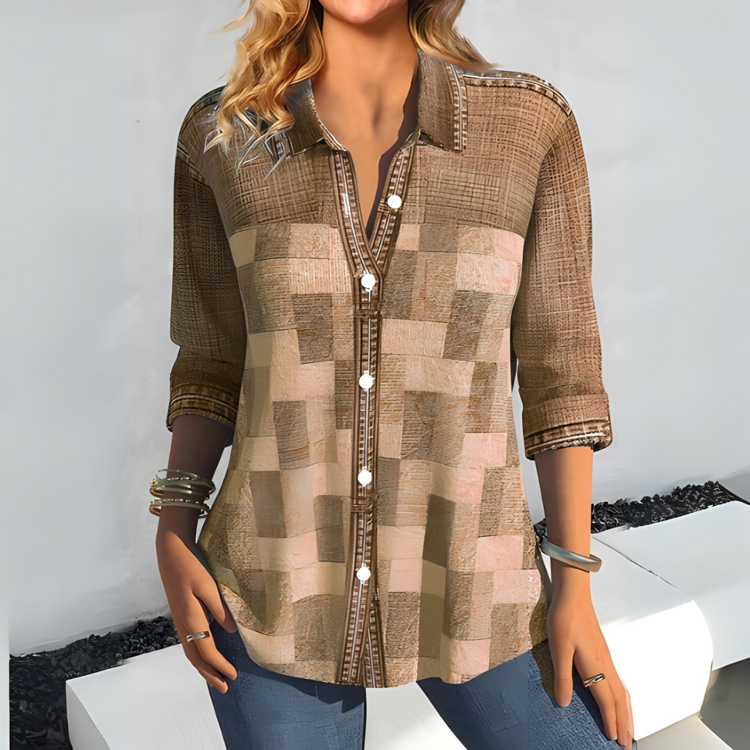 Stilla | Casual Tjekket Bluse