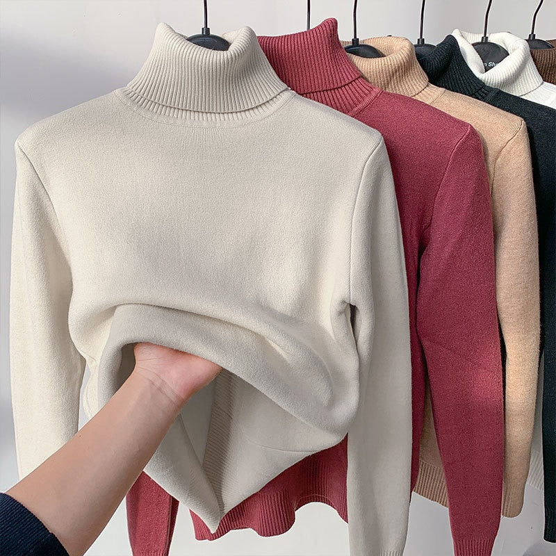 Stilla | Varm Plys Turtle Neck Sweater