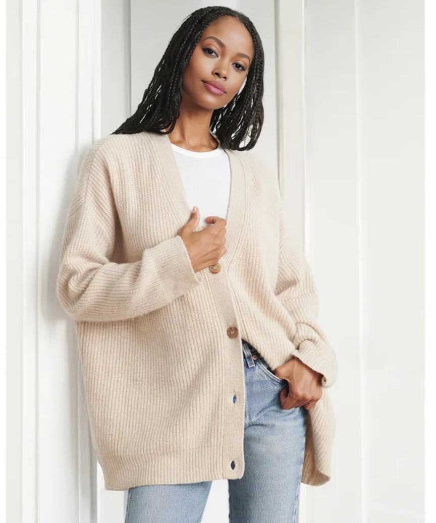 Stilla | Ribbstrik Cardigan Dame