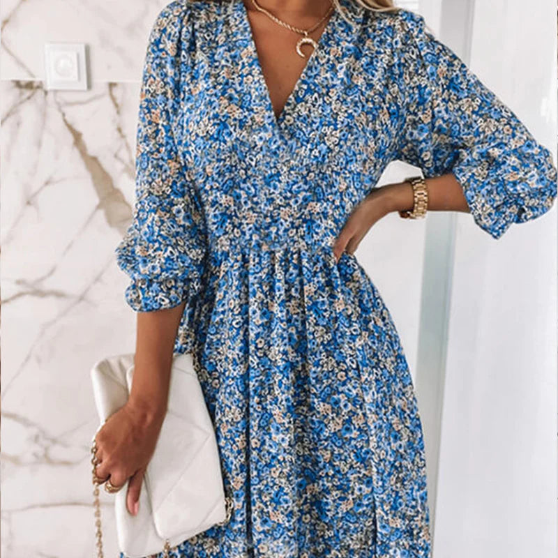Stilla | Fashion Ibiza Fashion Komfortabel Kjole Med Blomsterprint Til Kvinder