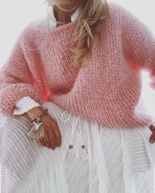 Stilla | Pullover Bred i Ensfarvet