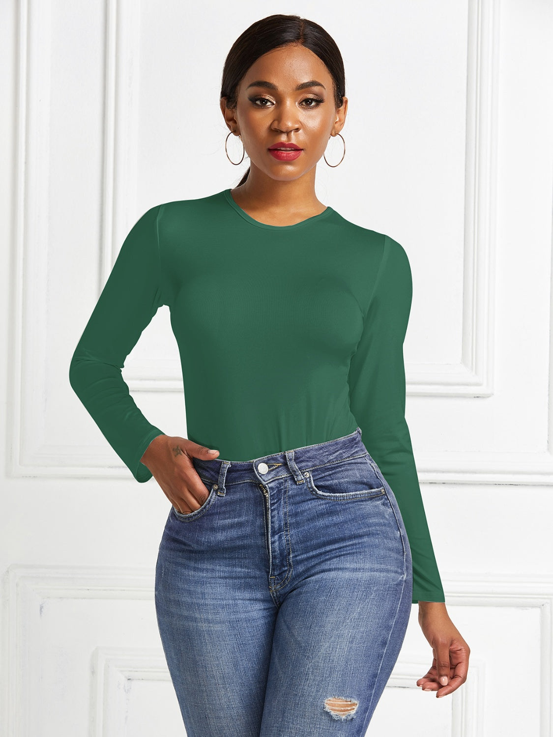 Stilla | Hals Langærmet Bodysuit
