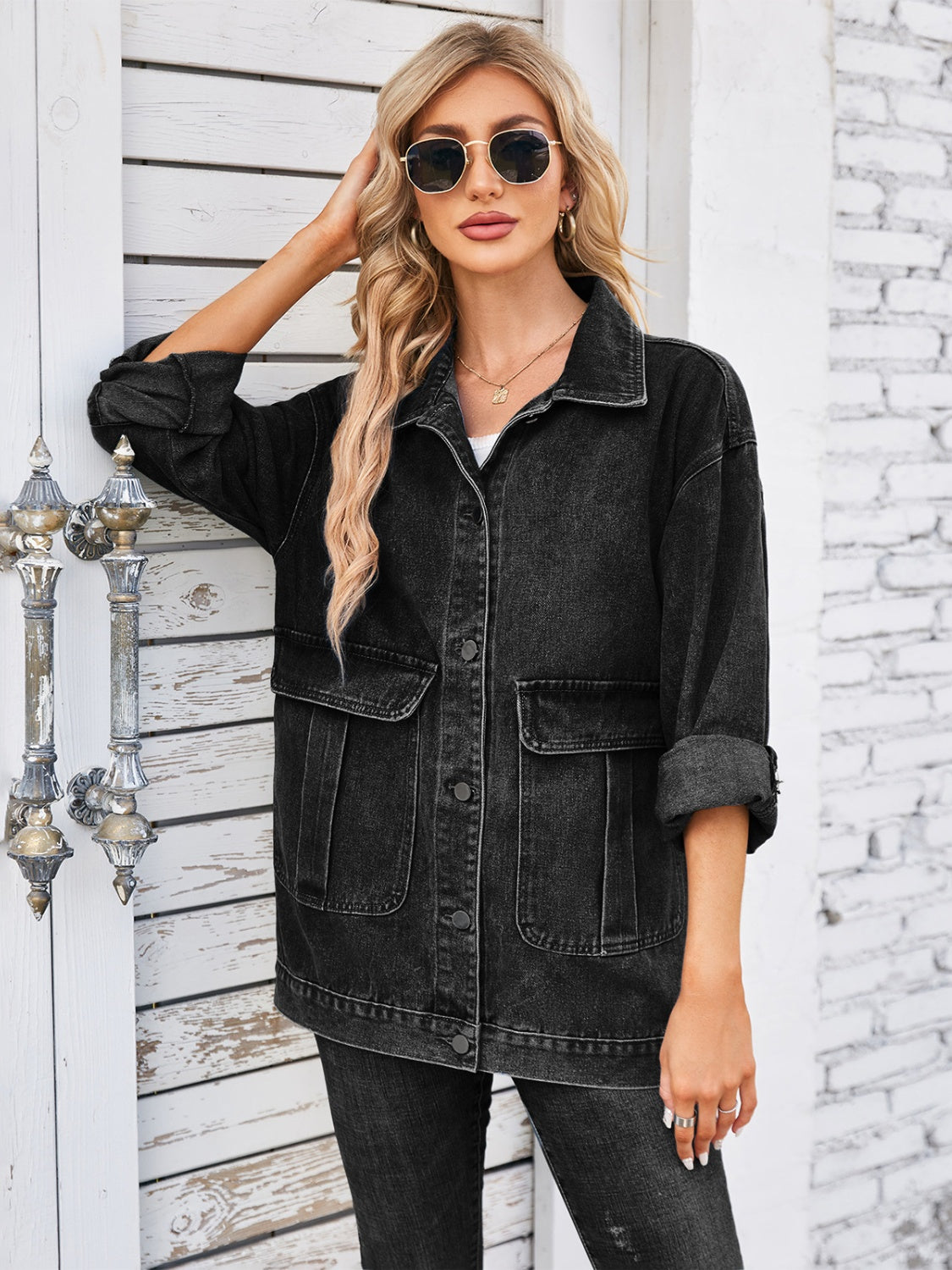 Stilla | Up Langærmet Denimjakke