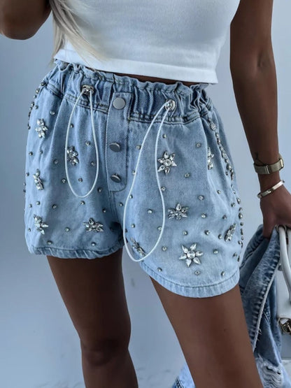 Stilla | Snørelukning Denim Shorts
