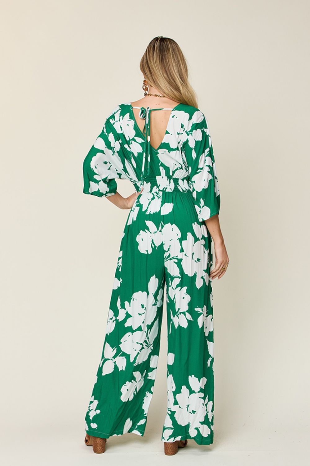 Stilla | Tag Full Size Trykt Bånd Bag Bred Ben Jumpsuit
