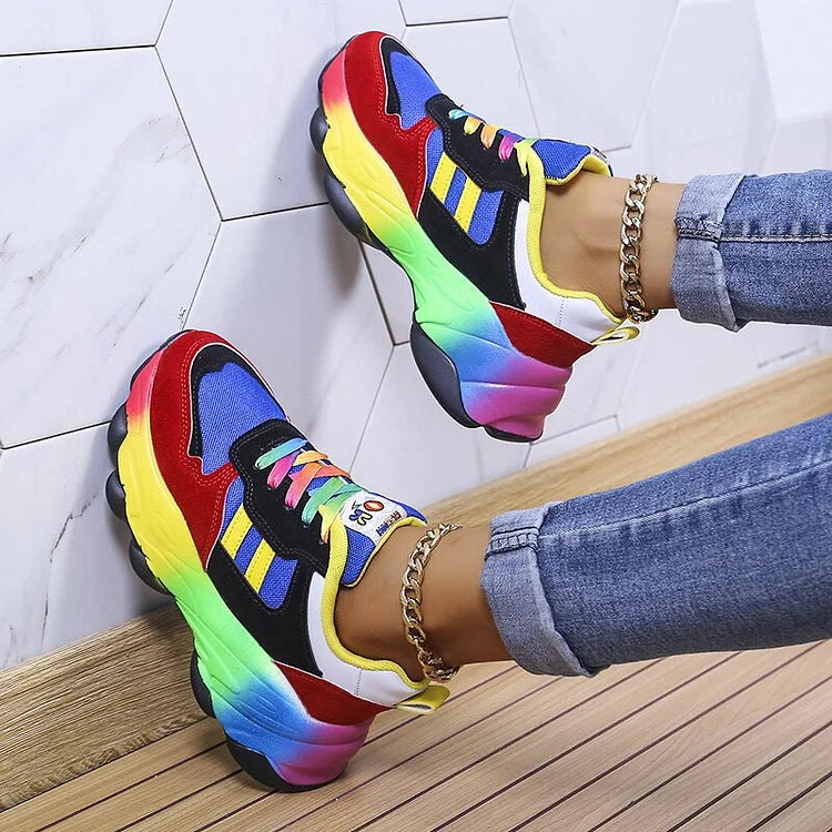 Stilla | Stilfulde Regnbue Sneakers