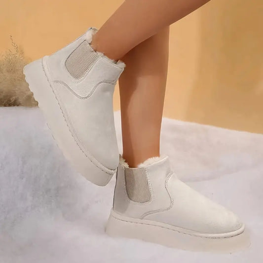 Stilla | Slip on Støvler Beige Let og Komfortabel Ideel Til Daglig Brug