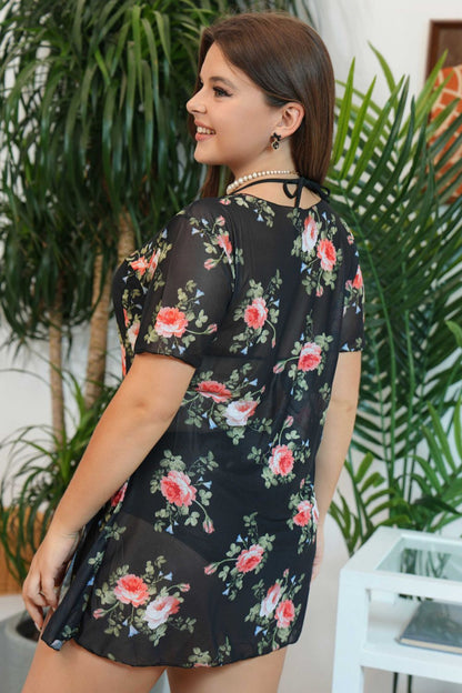 Stilla | Størrelse Floral Slid Tre-delt Badetøj Sæt