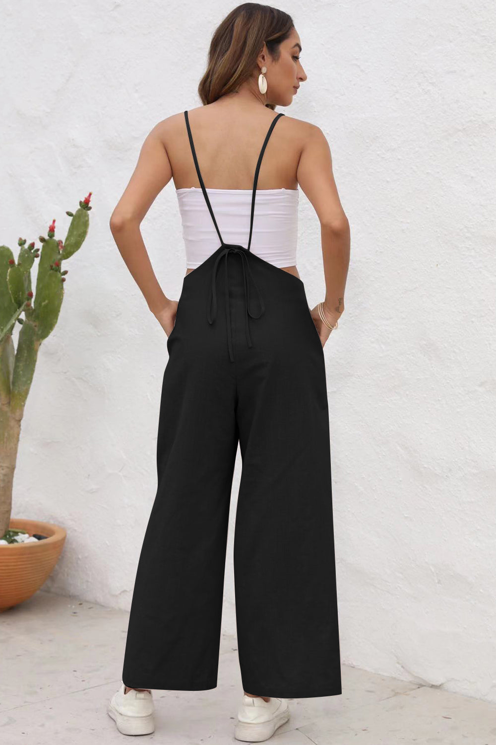 Stilla | Ryg Uden Ærmer Bred Ben Jumpsuit
