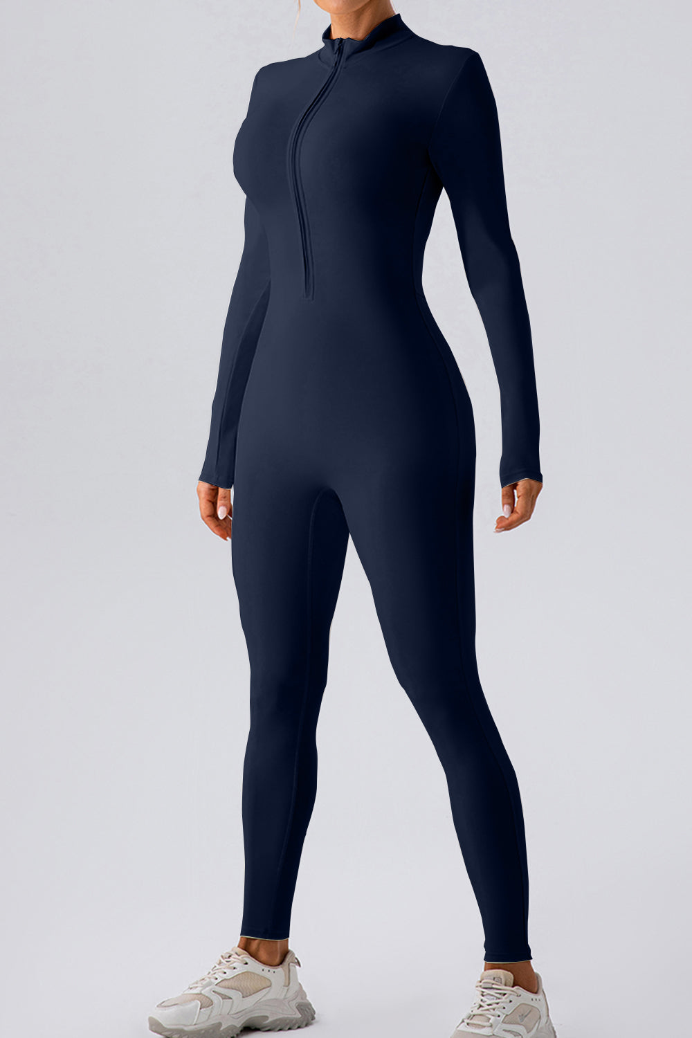 Stilla | Zip Mock Hals Aktiv Jumpsuit