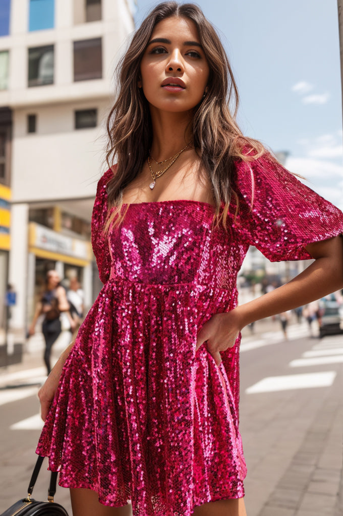 Stilla | Square Neck Balloon Sleeve Romper