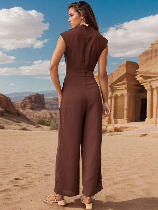Stilla | Mock Neck Ærmeløs Jumpsuit