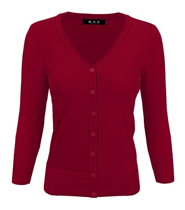 Stilla | Hals Knapnede Strik Cardigan Sweater
