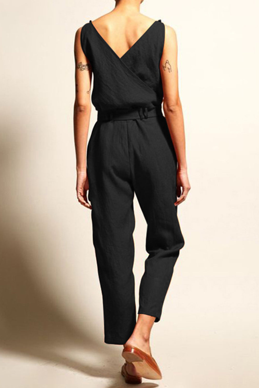 Stilla | Størrelse Surplice Ærmeløs Jumpsuit