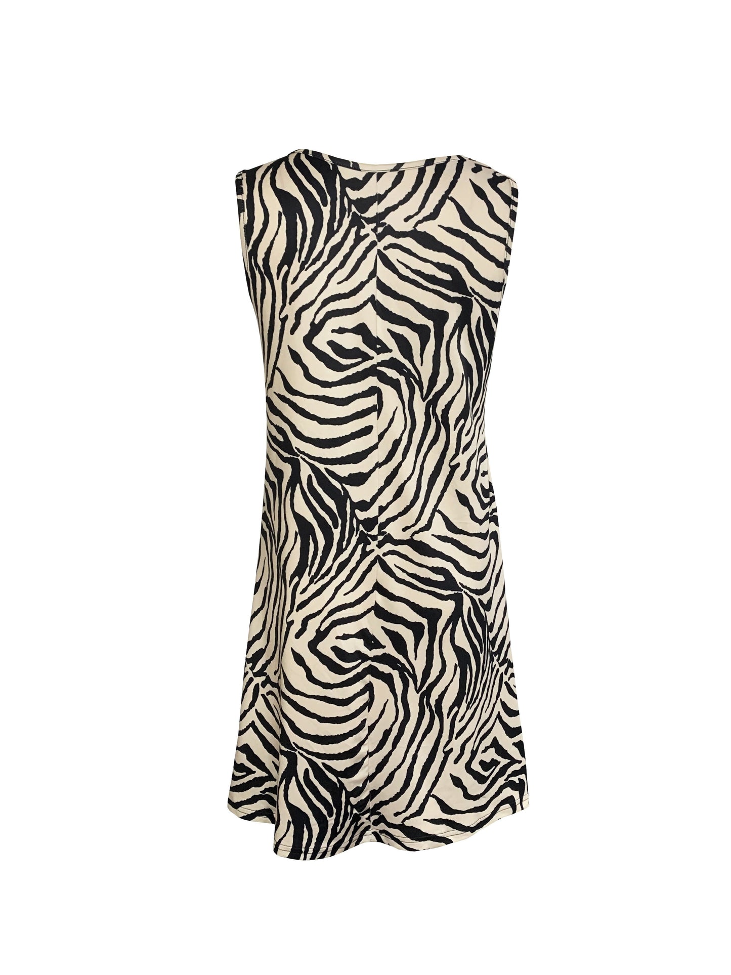 Stilla | Sukienka Uden Ærmer Zebra Sommerskirt A-Line