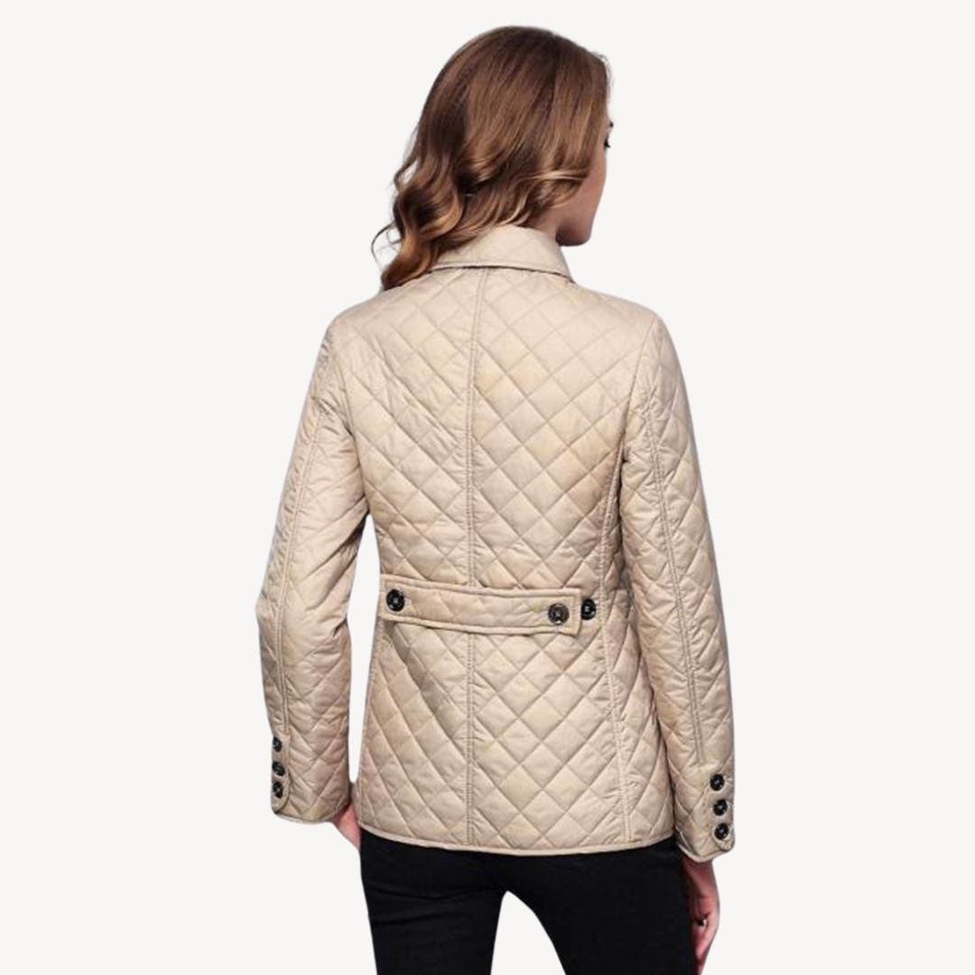 Stilla | Kvinders Quilted Knap up Kort Jakke