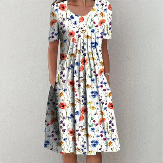 Stilla | Blomsterbroderet Elegant Kjole