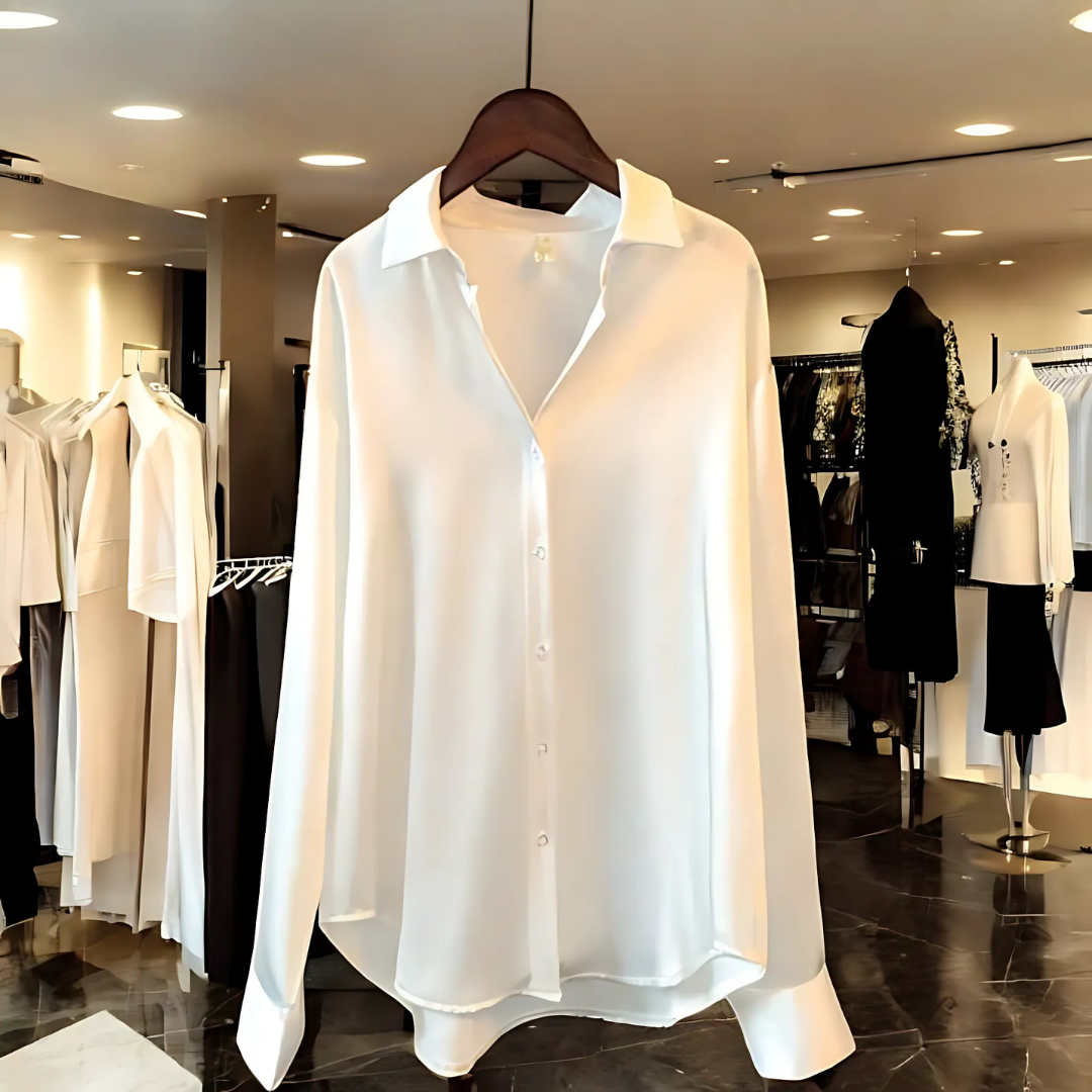 Stilla | Glat Satin Skjorte