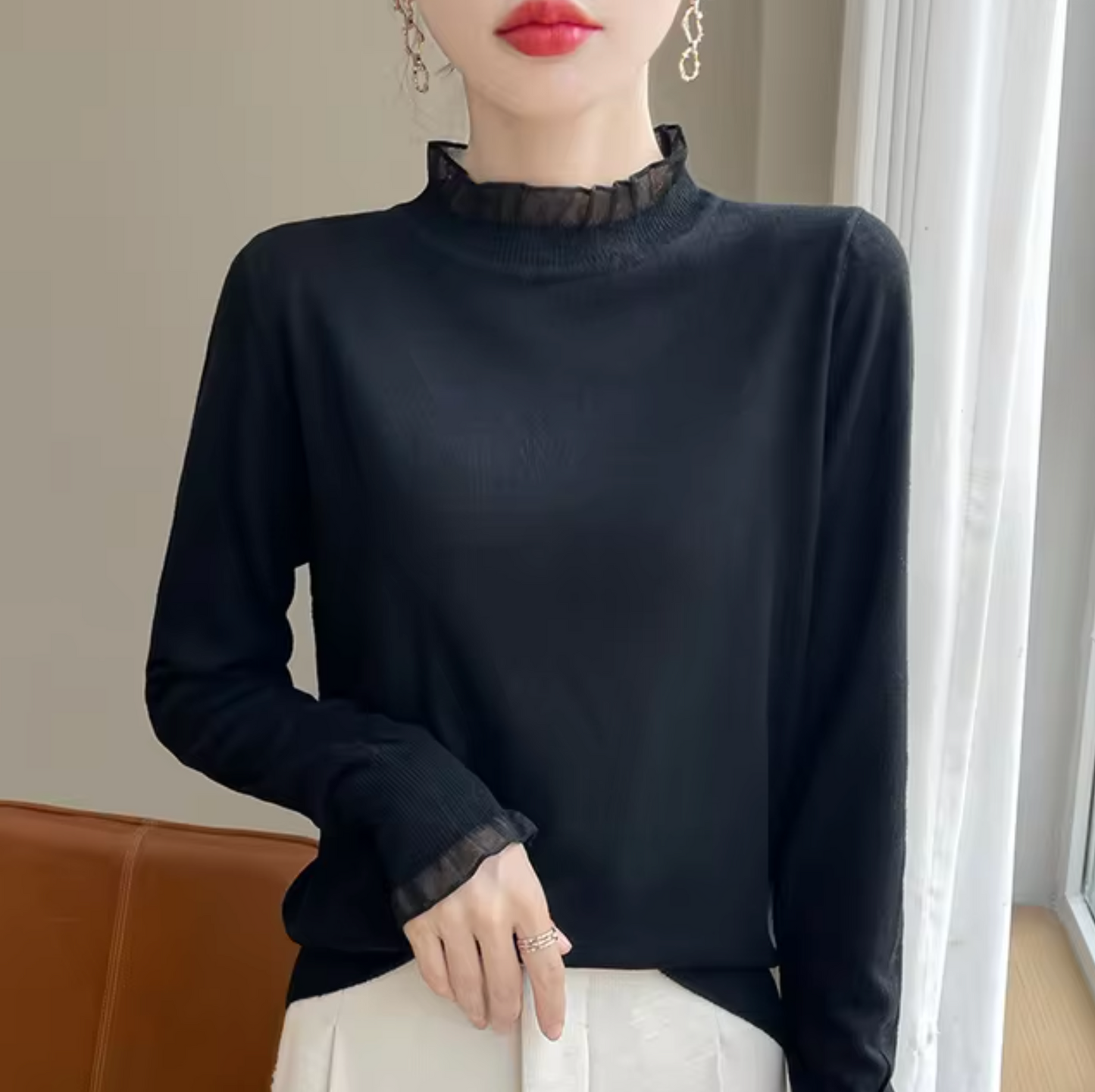Stilla | Cashmere Rullekrave Sweatshirt
