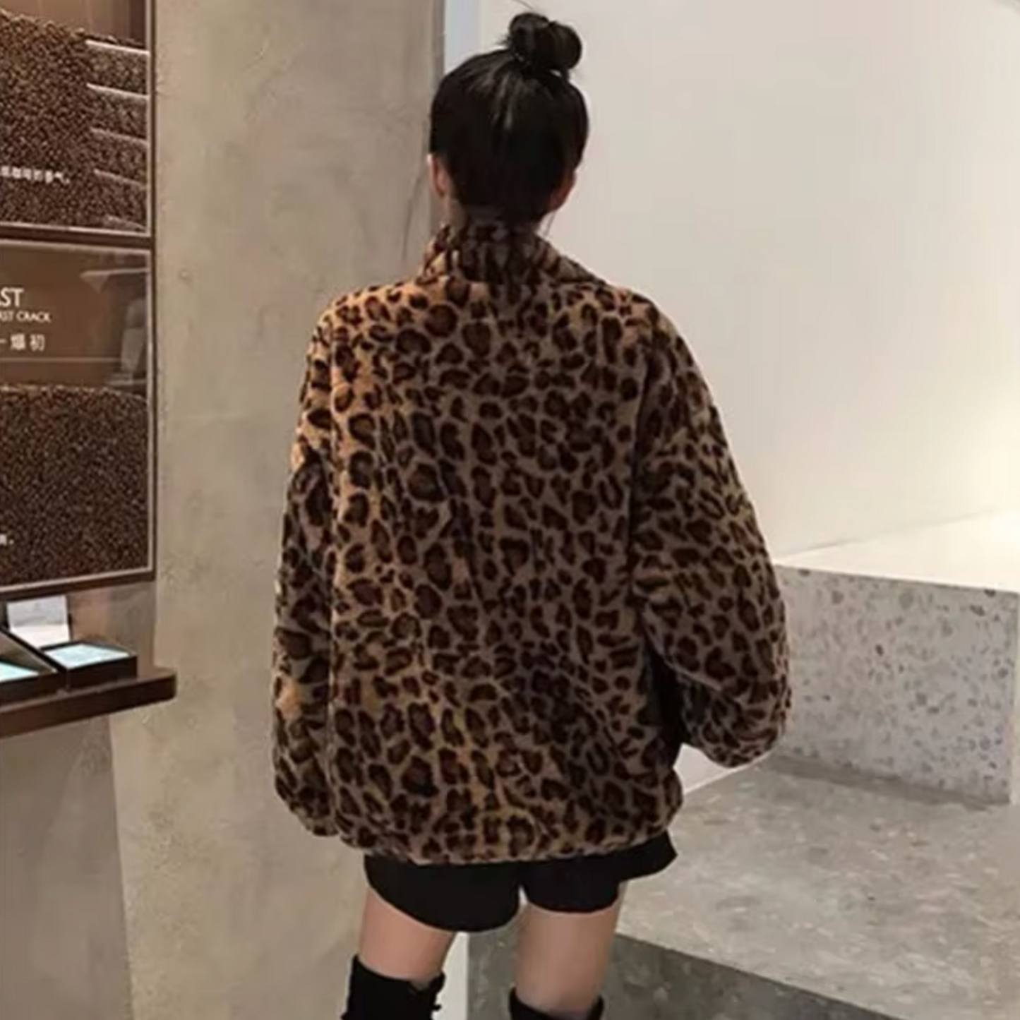 Stilla | Leopardprint Jakke Med Lynlås